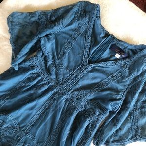 Francesca’s blue lace romper